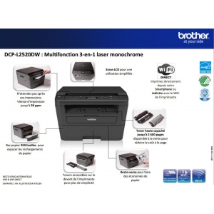 Brother DCP-L2530DW Imprimante multifonction laser monochrome WiFi